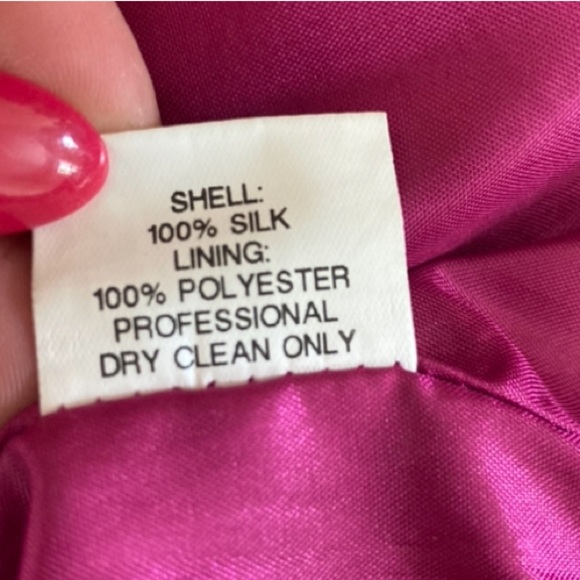 Alex Lane Silk Hot Pink Shorts Inverted Soft Bubble Hem pleating Made in NYC - Picture 5 of 8